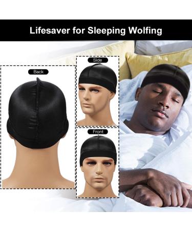 6-Piece Durag and Wave Brush Set for Men - 360 Curved Medium/Hard Hair Brushes - Includes 4 Silky Durags in Black, Red, Royal Blue, White - Premium Kit - Buy Online on GoSupps.com