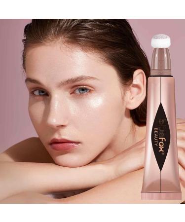 Liquid Wand | Liquid Stick with Cushion Applicator for Highlighter Blushes | Long Lasting Smooth Shimmer Highlighter Beauty Wand for Face Cheekbone Glow Pochy Highlight #05 - Buy Online on GoSupps.com