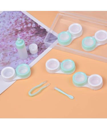 Joyan 5 Pair Contact Lenses Case - Portable Storage for Travel & Daily Use - Green & White - Buy Online on GoSupps.com