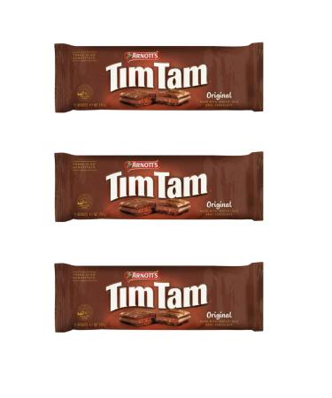 Timtam Original Chocolate Biscuit Arnotts Timtams Biscuits Pack Of 3 x 200gr Made In Australia Irresistible Real Chocolate Filling