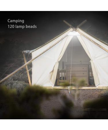 USB Solar Camping Light with Remote Control - Hanging IPX7 Waterproof Tent Light for Camping, Hiking, Outages - 120 Piece LED with Cellphone Emergency Charging - Buy Online on GoSupps.com