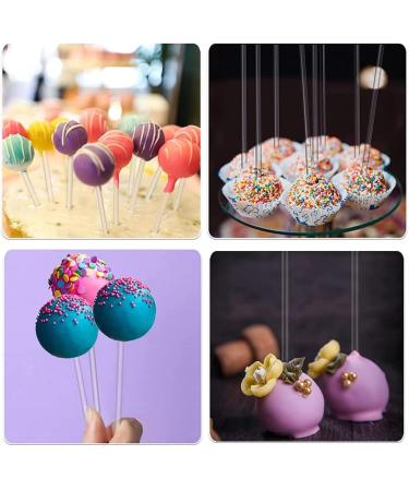 Josenidny 100 Pieces 4 Inch Acrylic Lollipop Sticks Reusable Clear Acrylic Sticks for Making Lollipops Cake Sweets Chocolates - Buy Online on GoSupps.com