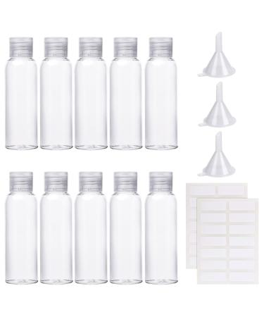 10 empty travel flashing containers folding lids cosmetic bottles with funnel pipette and labels for trips or cosmetics unit size - Buy Online on GoSupps.com