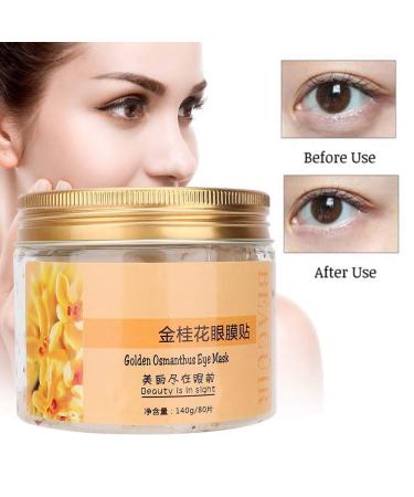 Gold Osmanthus Eye Mask 80pcs - Anti-Aging Collagen Patches for Puffy Eyes, Dark Circles, Wrinkles, and Eye Bags - Deep Moisturizing Formula with Elasticity Boost - Buy Online on GoSupps.com