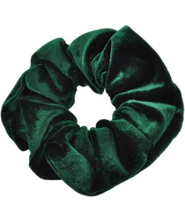 Mytoptrendz Luxurious Premium Plain Smooth Velvet Scrunchie Hair Ties Ponytail Bands (Dark Green) - Buy Online on GoSupps.com