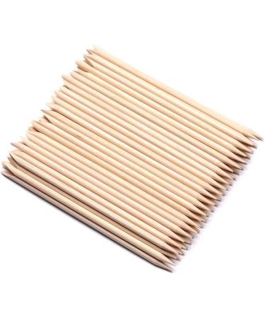 FEZF 100 Orange Wood Nail Skin Sticks - Precision Manicure & Pedicure Tools for Cuticle Care & Decoration Application - Buy Online on GoSupps.com