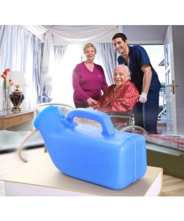 ONEDONE Male Urinals with Lid 40oz./1200mL - 2Pack | Portable Urinal Bottles for Men | Hospital Home Bedside | Blue - Buy Online on GoSupps.com