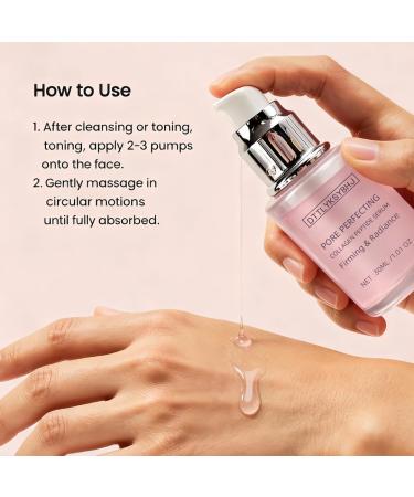 Pore Perfecting Serum with Collagen Peptide Skin Firming & Radiance Boost Plumping Face Serum for Pore Care & Makeup Prep All Skin Types 1.01 Fl Oz - Buy Online on GoSupps.com