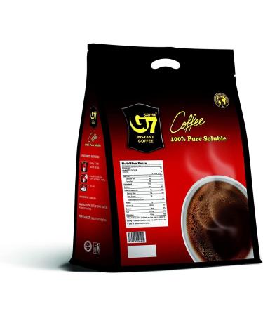 NEWTOKI G7 PURE BLACK Instant Vietnamese Coffee 7.05oz(200g) - 100% Soluble Coffee Without Sugar - Strong Pure & Rich - Original Taste for Coffee Connoiseurs (100 Sachets/Bag) - Buy Online on GoSupps.com