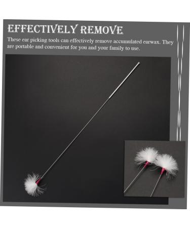 WOFASHPURET 12pcs Goose Hair Ear Wax Removal Sticks Ear Cleaning Tools for Home Use Smooth and Design for Comfortable Cleaning - Buy Online on GoSupps.com