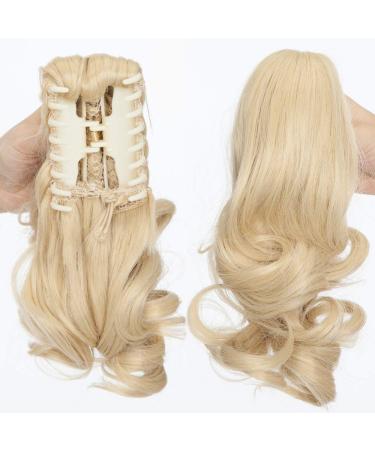 SEGO 30 cm Ponytail Hair Extension - Bleach Blonde Synthetic Braid with Butterfly Bracket | International Shipping - Buy Online on GoSupps.com