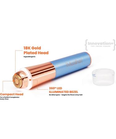 iMusthav Mini Facial Hair Remover for Women | 18K Gold-Plated Hypoallergenic Head | 360-degree LED Light | Handbag Friendly Design | Smooth Hair-Free Complexion | Amethyst - Buy Online on GoSupps.com