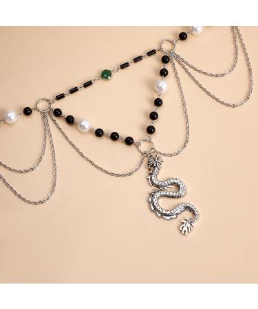 Oralgo's Retro Dragon Necklace - Stylish Alloy Dragon Pendant for Fashionable Look - Buy Online on GoSupps.com