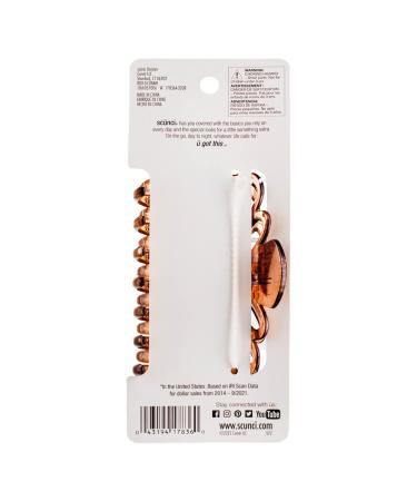 Scunci 17836 Large No-Slip Grip Jaw Hair Clip (Pack of 4) - Get a Strong Hold with These Hair Clips! - Buy Online on GoSupps.com