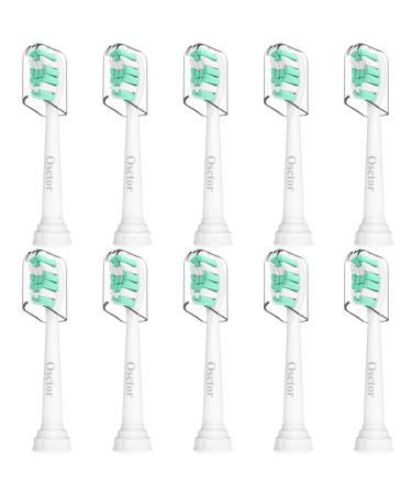 Osctor Replacement Toothbrush Heads for Philips Sonicare Plaque Control ProtectiveClean C2 C3 C1 W G2 4100 5100 6100 Electric Toothbrush HX9024 10 Pack Sonic Electric Toothbrush Brush Heads White
