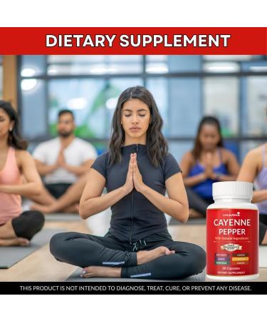 LIXARINA Cayennee Pepper | Cayyanne Pepper Capsules | Cayeenne Advanced Support Supplements | Capsules for Men and Women - 120 Capsules - Buy Online on GoSupps.com
