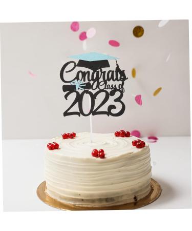COLLBATH Graduation Cap Cake Decorations 6pcs 2023 ating diploma cupcake toppers congrats grad cake topper custom cupcake toppers graduation cupcake toppers 2023 party supplies paper cup Blue 15x14.3cm - Buy Online on GoSupps.com
