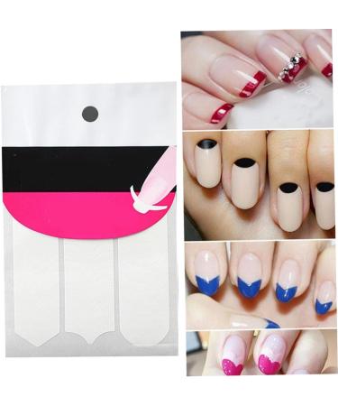 1Sheet French Nail Stickers Manicure Nail Art Stencils Nail Art Sticker 3-in-1 Guide Stickers Self-adhesive Sticker Tips For Manicure DIY Nail Art Tools - Buy Online on GoSupps.com