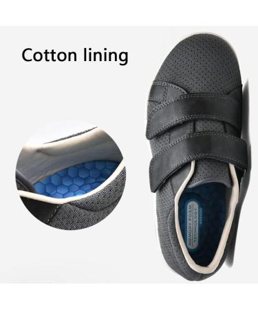 Men's Diabetic Edema Shoes | Wide Width Walking Sneakers with Adjustable Closure for Swollen Feet - Size 9 Khaki - Buy Online on GoSupps.com