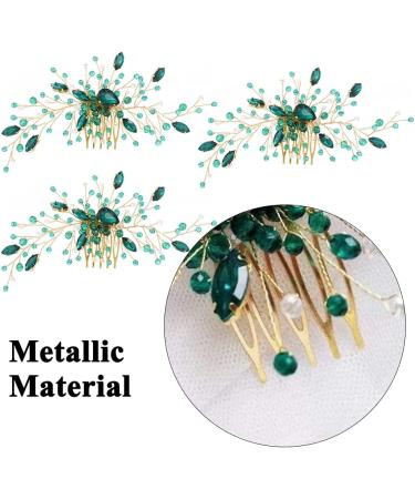 Emerald Green Crystal Hair Vine Wedding Hair Accessory Rhinestone Hair Piece for Bride Bridesmaid Girls - Buy Online on GoSupps.com