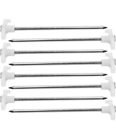 JFOUTU 8pc-Pack Galvanized Steel Tent Stakes with Fluorescent Stopper for Camping Tents - White - Buy Online on GoSupps.com