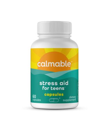 Calmable Stress Relief Aid for Teens - Vegan - Pyridoxine B6 L-Theanine - Vitamin Dietary Supplement - 60 Capsules