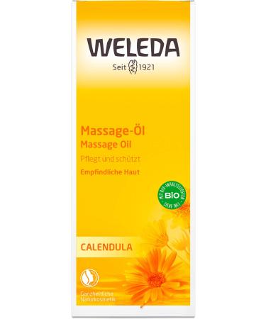 WELEDA Boo Calendula Massage Oil - Natural Vegan Body Care with Sunflower Oil & Citrus Fragrance (100ml) for Sensitive Skin - Buy Online on GoSupps.com