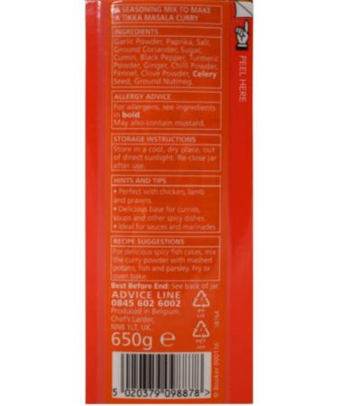 Chefs Larder Tikka Masala Curry Powder - 1 x 650g - Buy Online on GoSupps.com