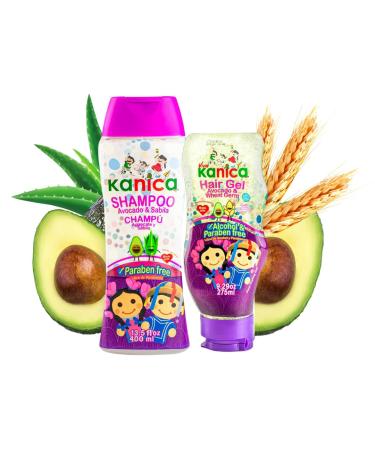 Avocado Hair Care Kit - Nourishing Products for Kids & All Hair Types - 13.5oz Shampoo 9.29oz Gel Avocado Kit