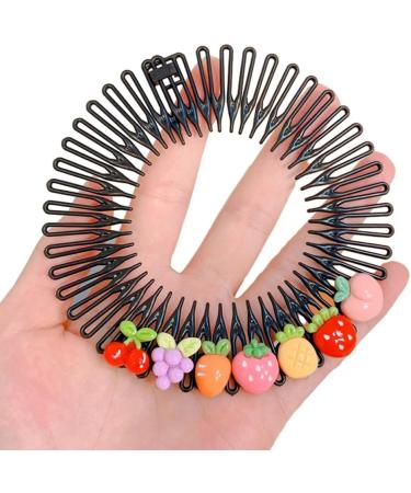 hgnxa Stretchy Full s Comb Plastic Circular Hair Comb Stretchy Headband Holder for Women Girls Comb Hair Clips Five pointed star - Buy Online on GoSupps.com