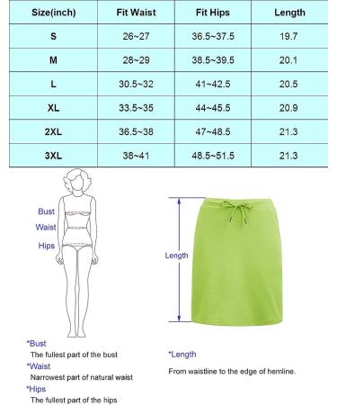 JACK SMITH Women's Stretchy Knee Length Athletic Skort with Drawstring Waist and Pockets - Deep Gray - Size XX-Large - Buy Online on GoSupps.com