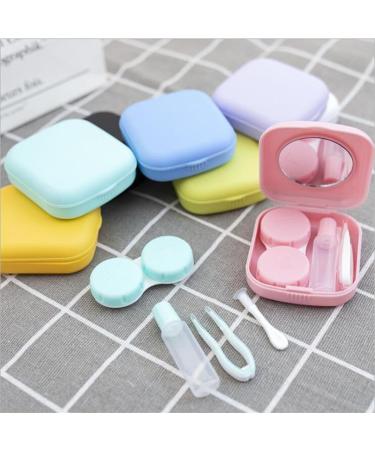 Travel Contact Lens Case Kit - Mini Etui with Mirror | Pink Lens Container for Easy Travel - Buy Online on GoSupps.com