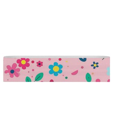 Resistance Bands Exercise Bands Many Flowers Pattern Printed Elastic Band Leg Bands Resistance Fitness Bands Fabric Resistance Bands