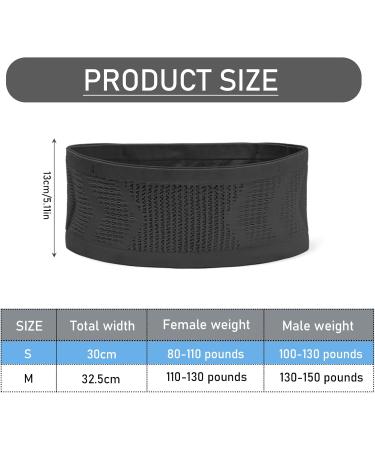 Yuqilin Breathable Large Capacity Running Belt - Unisex Multifunctional Hip Pocket for Running Cycling & Jogging (Black/S) - Buy Online on GoSupps.com