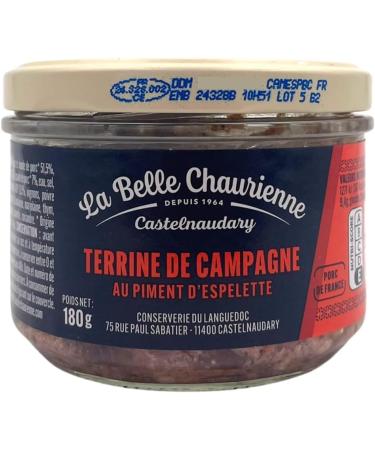 La Belle Chaurienne Piment d'Espelette Farmhouse Terrine 180g x 6 - Buy Online on GoSupps.com