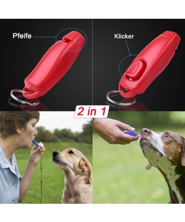 Diyife 3-Pack Clicker Whistle for Dogs | 2-in-1 Professional Training Tool for Pets - Black Red Blue - Buy Online on GoSupps.com