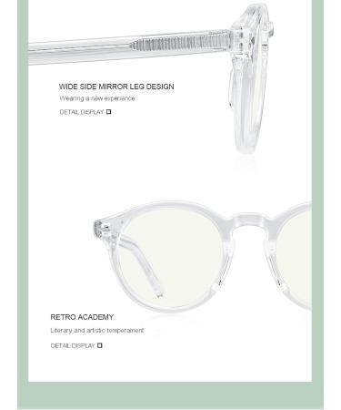 KDOQ Retro Oval Blue Light Blocking Glasses | Stylish Anti-Blue Ray Round Glasses for Men & Women - Shop Internationally - Buy Online on GoSupps.com