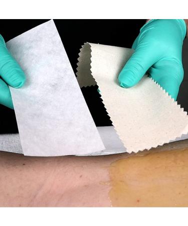 100x Cotton Strips for Sugaring | 20x7 cm Kosmetex Fleece Strips | White Cotton Textile for Sugar Paste - International Shipping - Buy Online on GoSupps.com