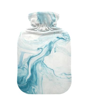 Blue Marble Hot Water Bottle with Cover Hot Water Bottles for Pain Relief Hot Water Bag Heating Bottles for Cramps 2L
