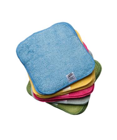 Cheeky Wipes - 25 Washable Rainbow Cotton Terry Cloth Wipes 15x15cm Reusable Towelling Wipes Extra Soft & Perfect for Cleansing Baby's Hands and Face | Eco Friendly
