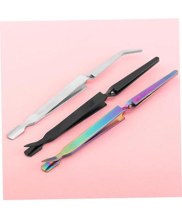 DOITOOL 1pc Tweezers Nail Pincher Nail Art Clip Crystal Stereotypes 17*0.9cm Silver - Buy Online on GoSupps.com