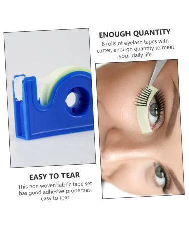 Housoutil Grafting Eyelash Tape - Best Adhesive & Non-Woven Fabric for Eyelash Extensions - 6.8x4.5cm Blue with Cutter - Buy Online on GoSupps.com