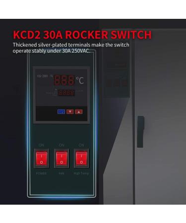DaierTek 30A 250V KCD2 KCD4 Rocker Switch DPST 4 Pin Red Lighted 120V Rocker Toggle Switch ON Off Heavy Duty T125-3Pack 125V - Buy Online on GoSupps.com