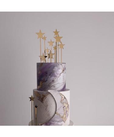 12PCS Acrylic Star Cupcake Toppers Twinkle Star Cupcake Picks for Wedding Baby Shower Birthday Party - Buy Online on GoSupps.com