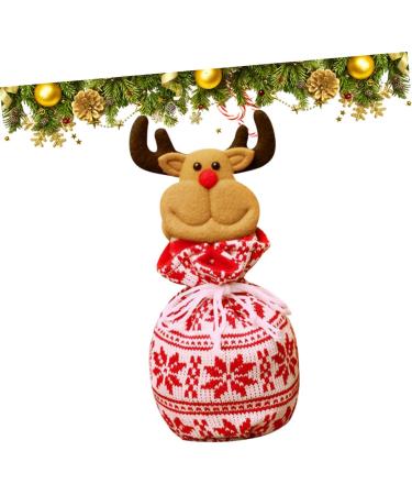 Abaodam Dining Table Decor 1pc Cookie Knitted Doll Portable Reindeer Elk Christmas Holiday Party Bags Bag Draw Candy Hanging - Buy Online on GoSupps.com