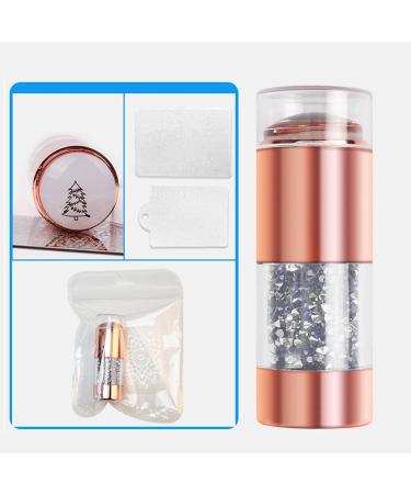 Bluesa Nail Stamp Lacquer Set - Clear Stamper & Scraper Kit for Salon & Home Use | Gold-Plated White Diamonds | 17x17x13cm - Buy Online on GoSupps.com