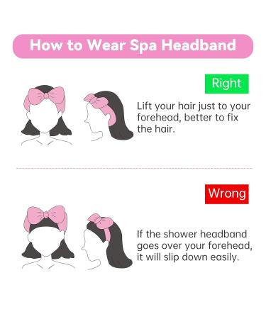Ondder Spa Headband 8 Pack Pink - Cute Bow Headbands for Women & Girls - Buy Online on GoSupps.com