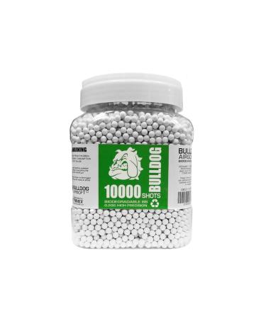 BULLDOG AIRSOFT - 10,000 Airsoft Pellets 0.20g Biodegradable 6mm White Triple Polished Pro Team Grade