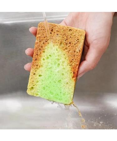 5pcs Compressed Wood Pulp Sponge Dishwashing Sponges Kitchen Dish Scrubber Cleaning Brush Scouring Pad Cleaning Tools - Buy Online on GoSupps.com