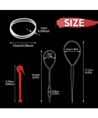 Sularpek 1000 Pcs Elastic Hair Bands Hair Elastics Clear Hair Elastic Bands Plastic Hair Bands Small Hair Bands Hair Rubber Bands for Hair Braids With Band Removal Hook+2 Hair Braid Tools transparent - Buy Online on GoSupps.com